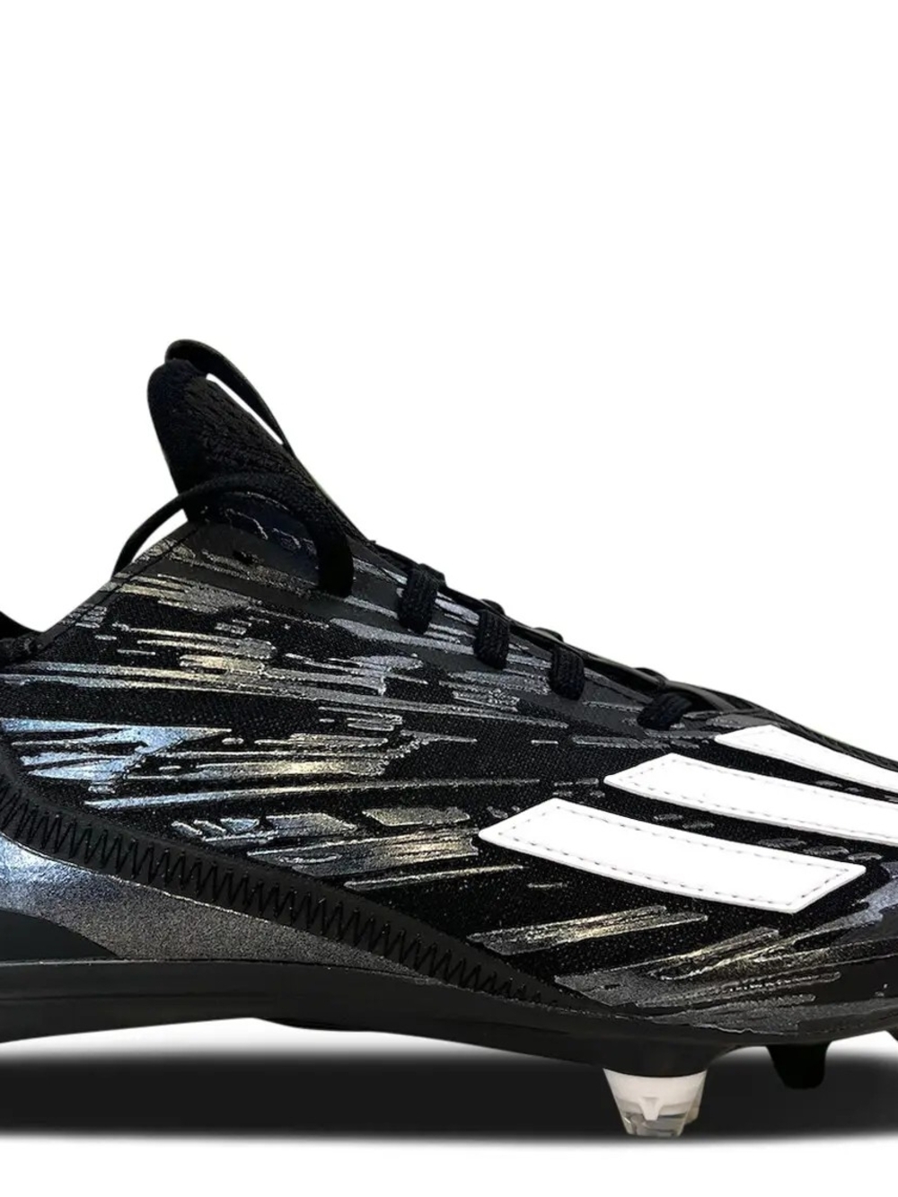 Adidas Adizero Men's Black and White Athletic Football Cleats Size 12